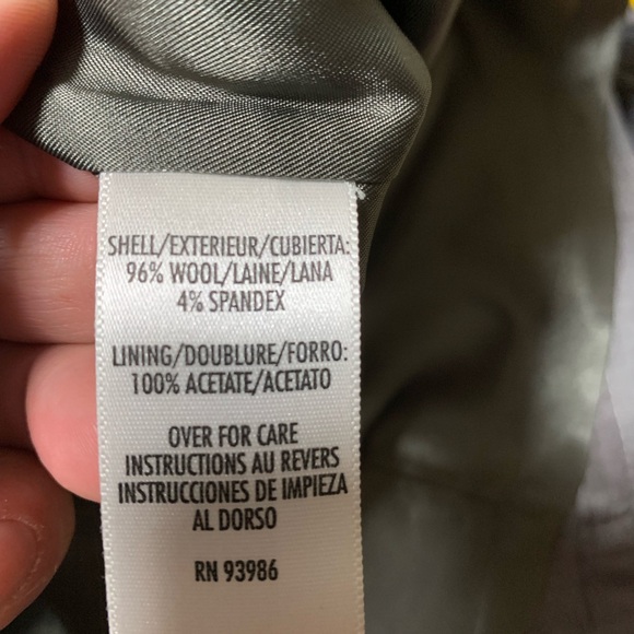 Casual Corner Size 10 Gray stretch lined pencil skirt with back slit - Picture 5 of 5